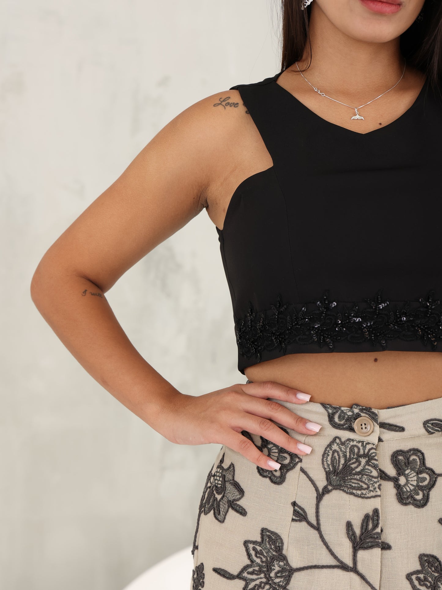 Black Night Crop Top