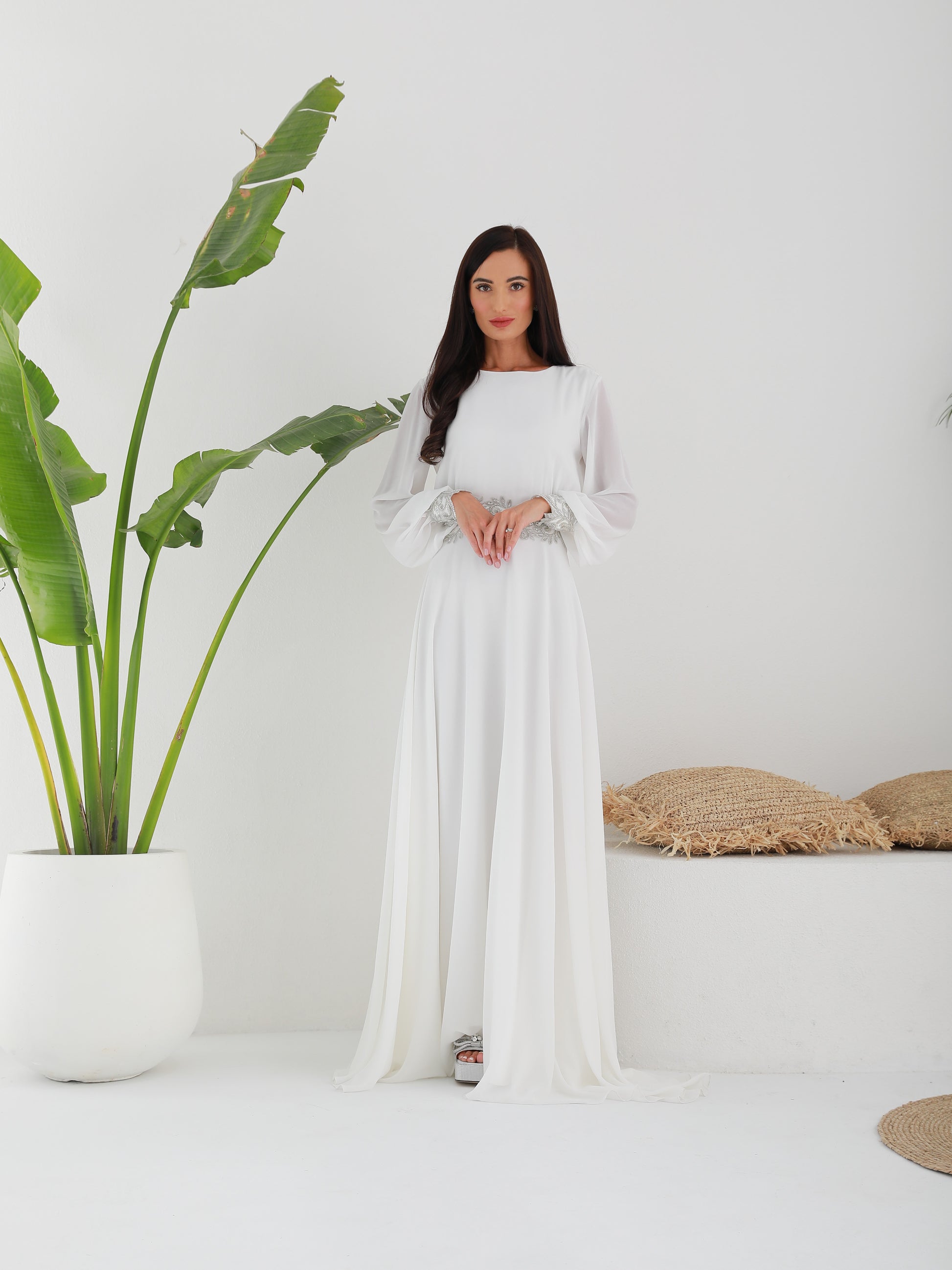 White Swan Abaya