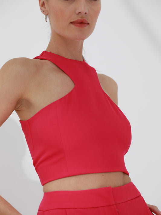 Hot pink crop top