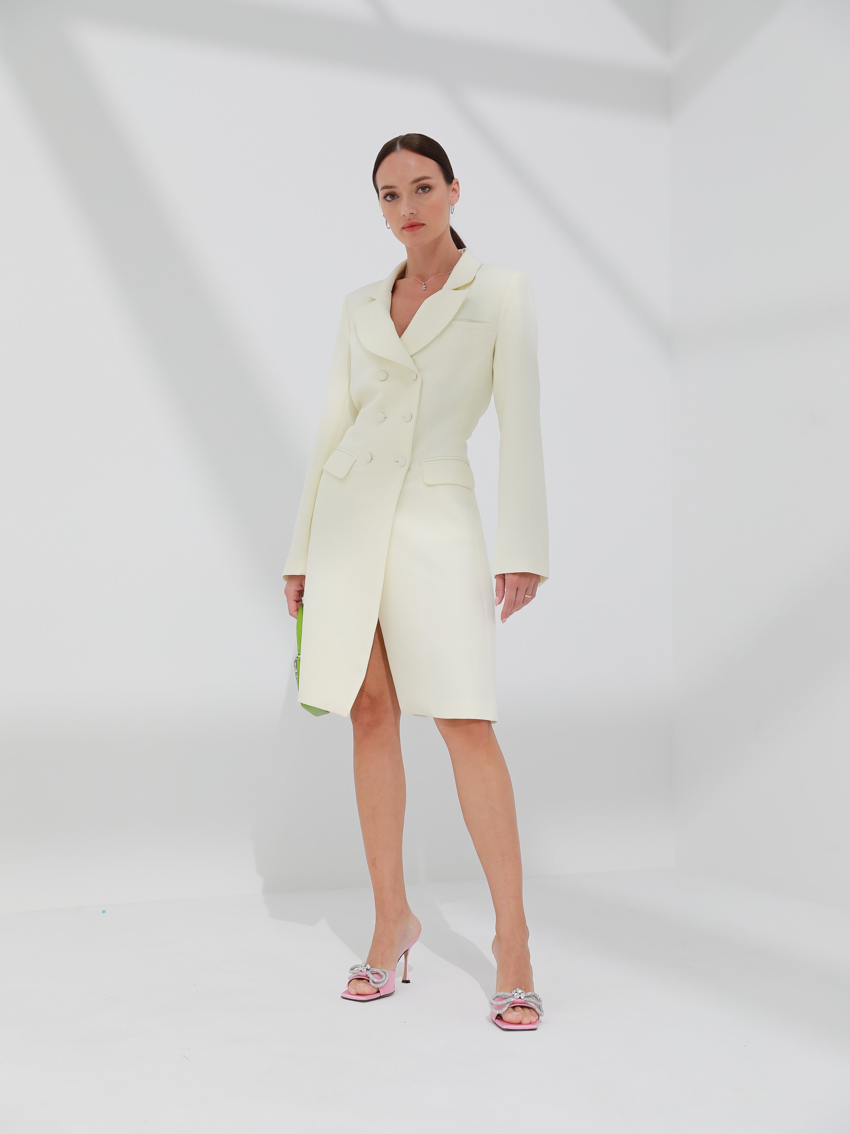 Ivory blazer dress best sale