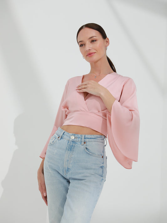 Blush Silk Top