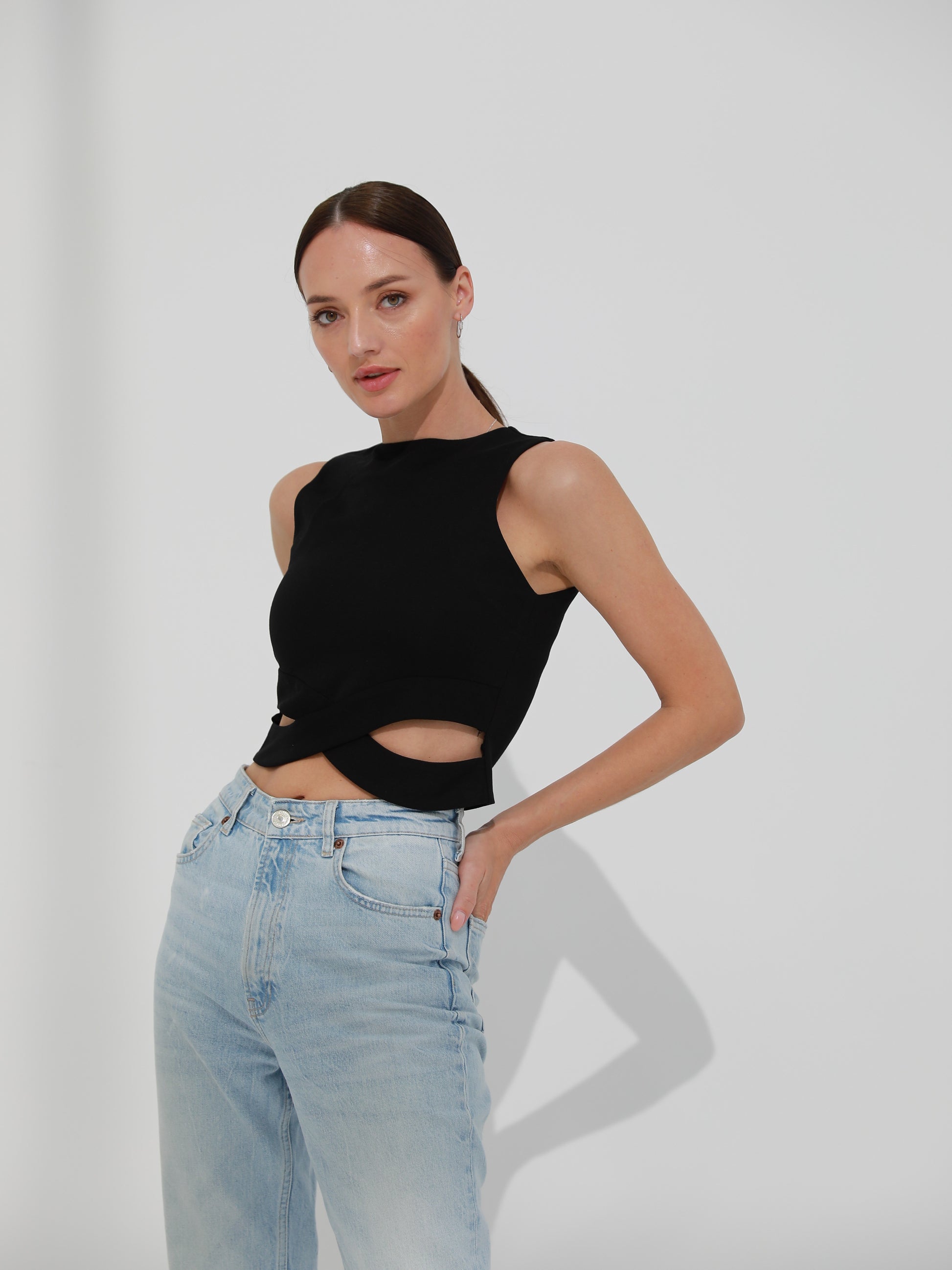 Criss-Crossed Crop Top