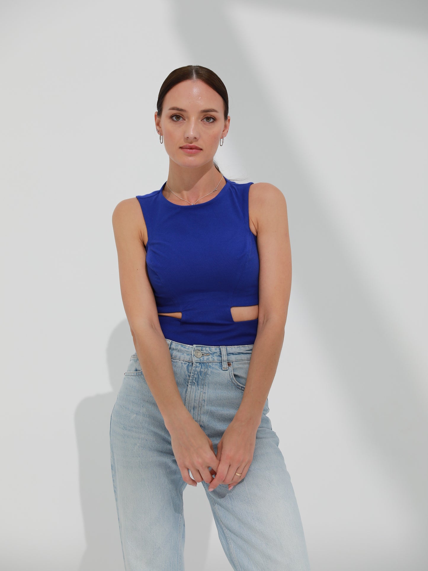 Blue Crop Top