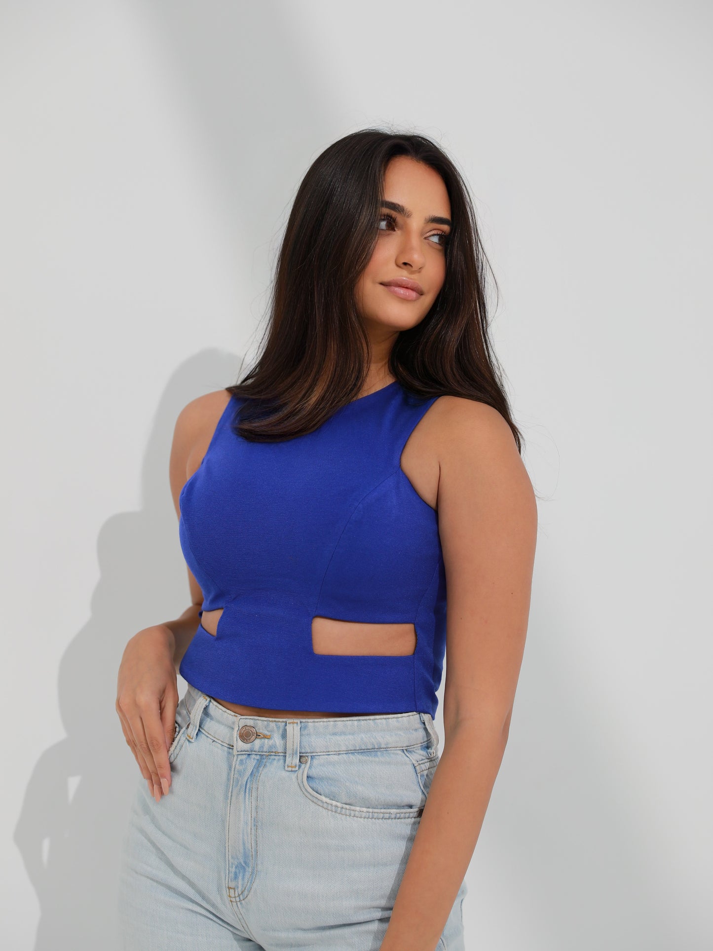 Blue Crop Top