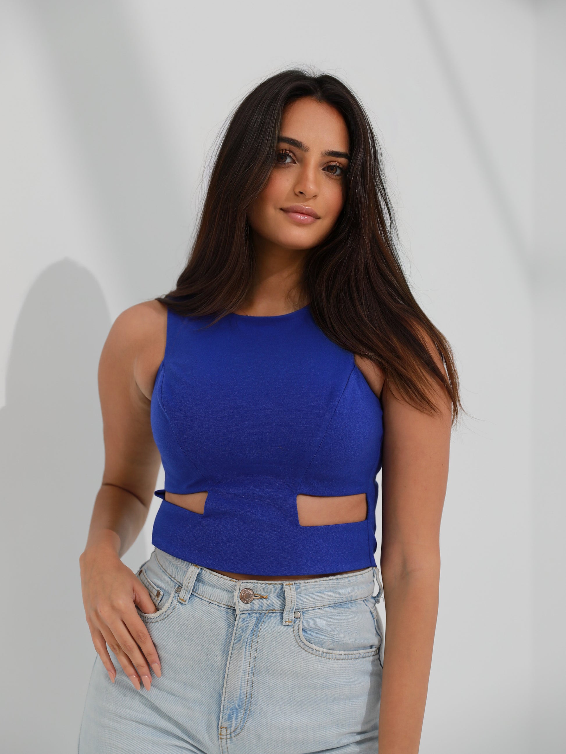 Blue Crop Top